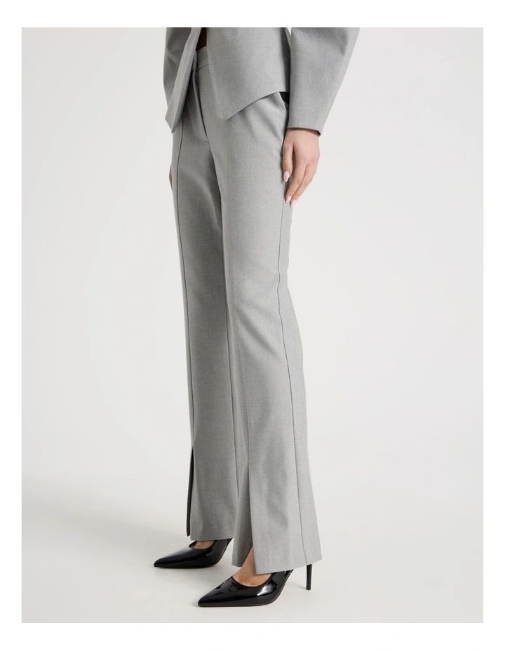Split Hem Tailored Pant in Grey image 4