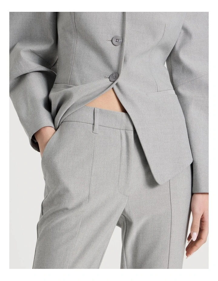 Split Hem Tailored Pant in Grey image 5