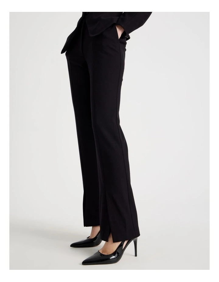 Split Hem Tailored Pant in Black image 2
