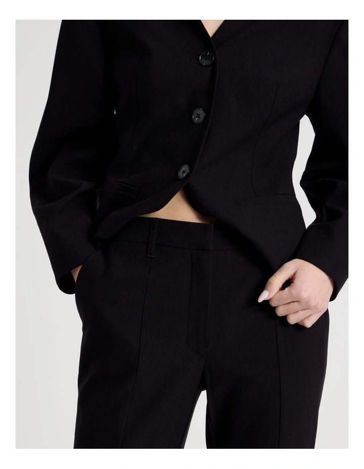 Split Hem Tailored Pant in Black image 5
