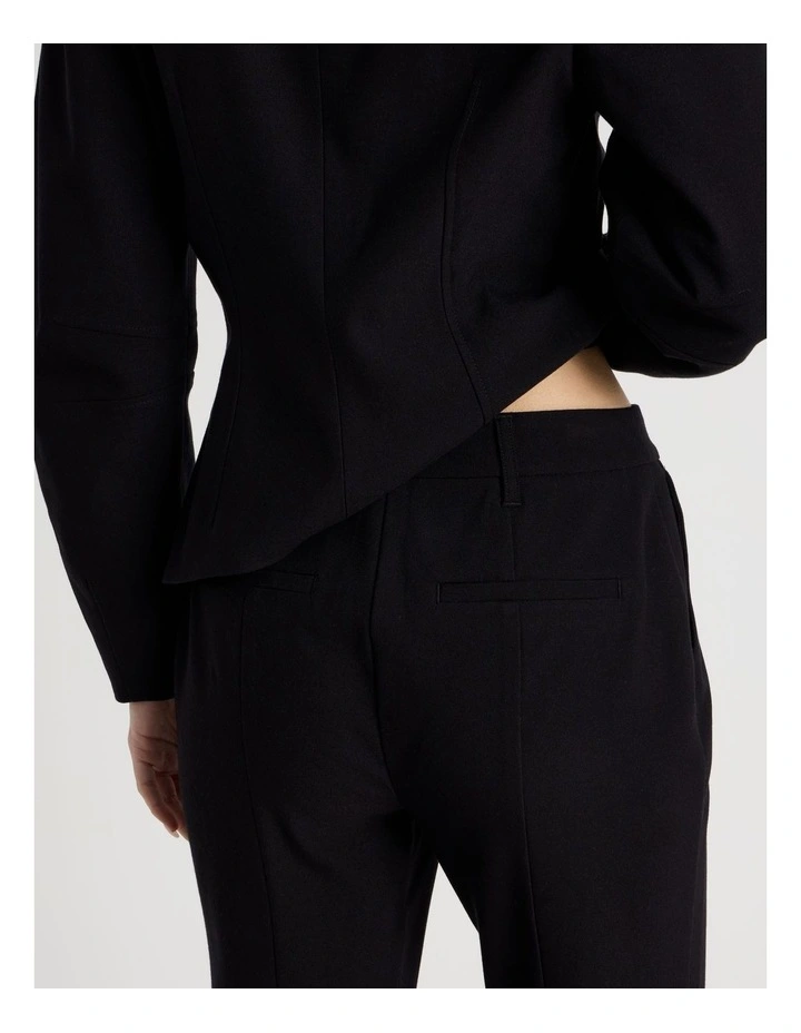 Split Hem Tailored Pant in Black image 7