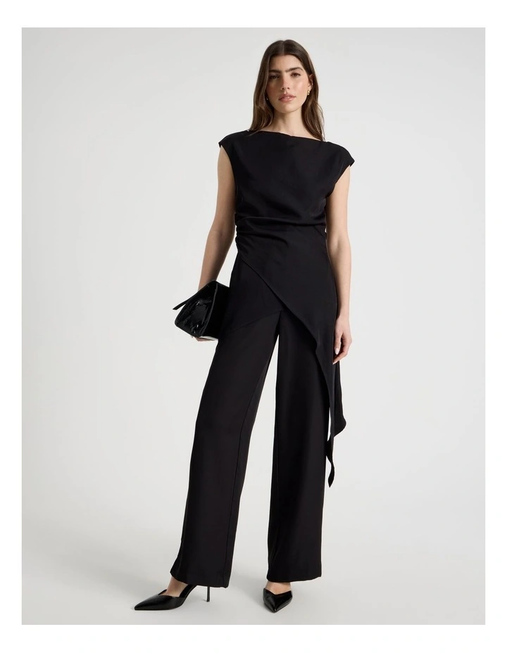Pull On Pant in Black image 1