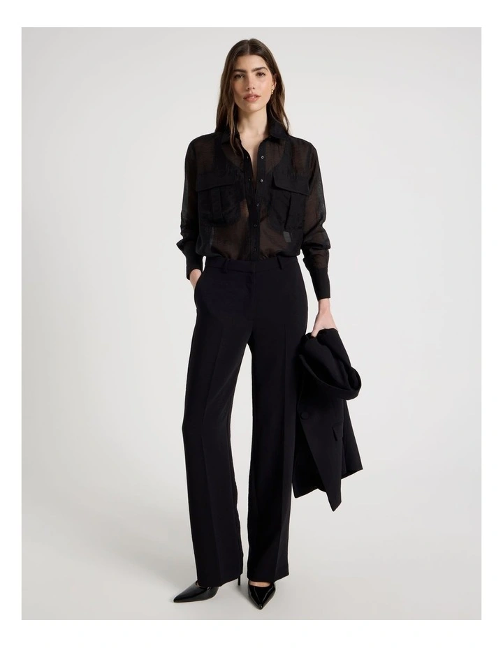 Straight Leg Pant in Black image 2