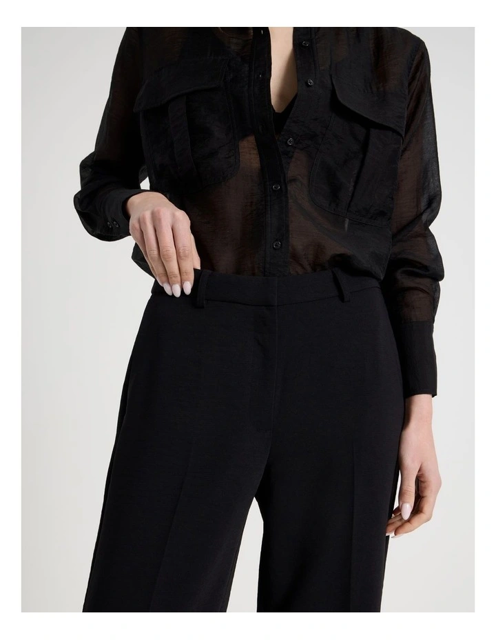 Straight Leg Pant in Black image 3