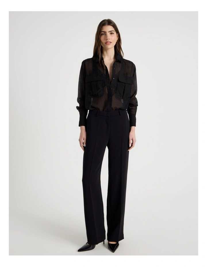 Straight Leg Pant in Black image 7