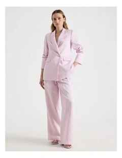 Pleated Wide Leg Pants in Light Pink