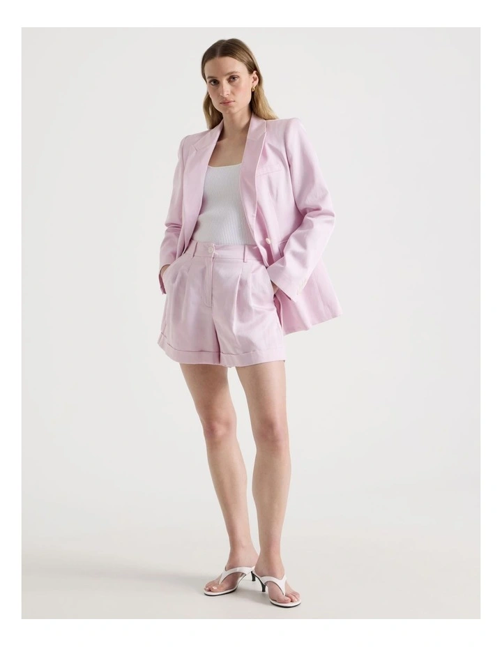Pleated Shorts in Light Pink image 4