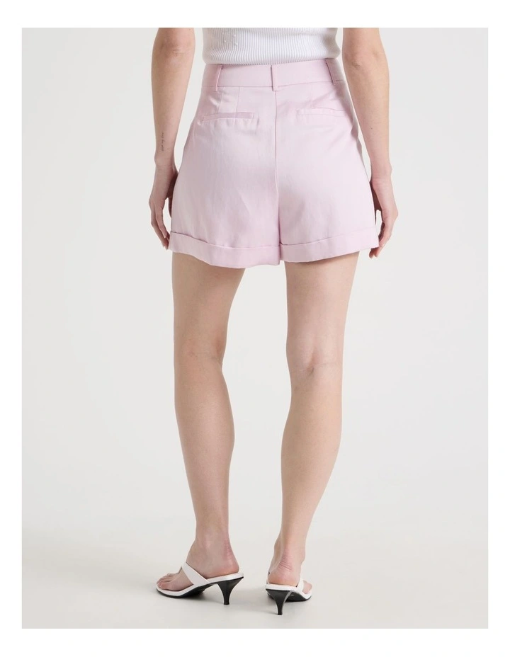 Pleated Shorts in Light Pink image 6