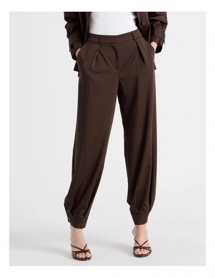 Soft Balloon Pant in Chocolate image 2