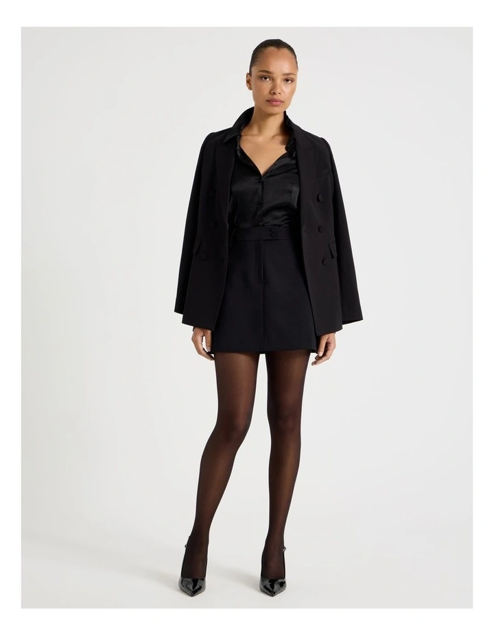 Tailored Mini Skirt in Black image 7