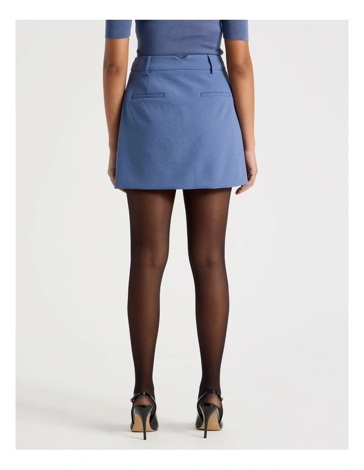 Tailored Mini Skirt in Dusty Blue image 6