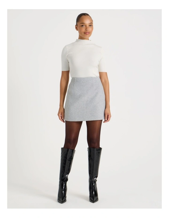 Mini Skirt in Grey image 3