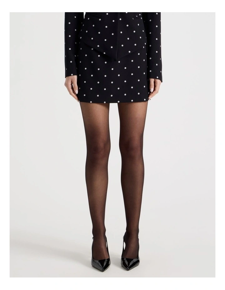 Spot Mini Skirt in Black image 2
