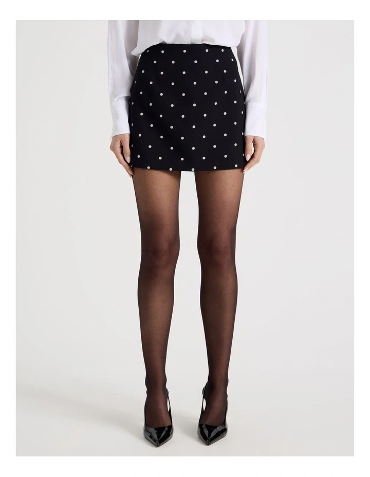 Spot Mini Skirt in Black image 4