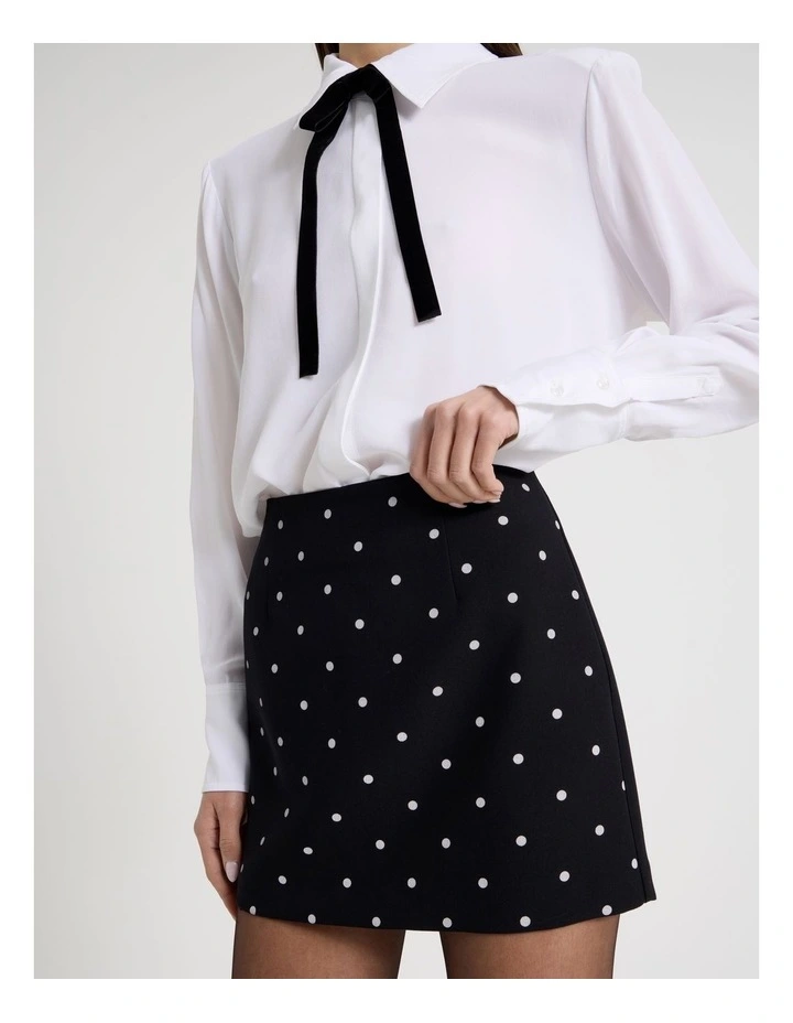 Spot Mini Skirt in Black image 5