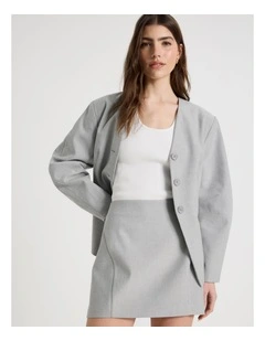 Spliced Mini Skirt in Grey