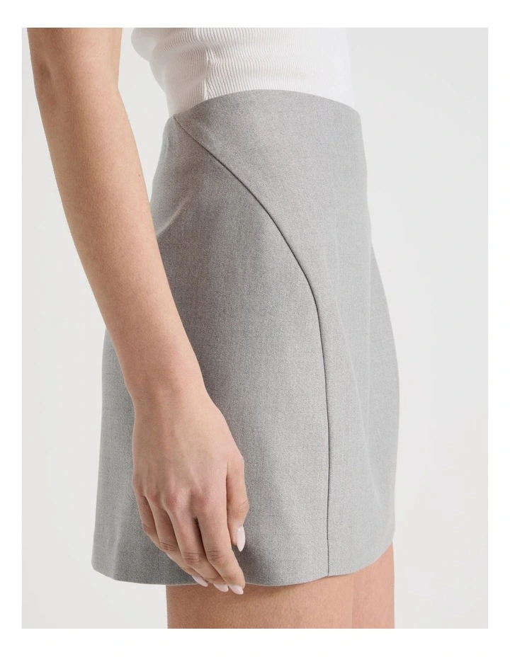 Spliced Mini Skirt in Grey image 4