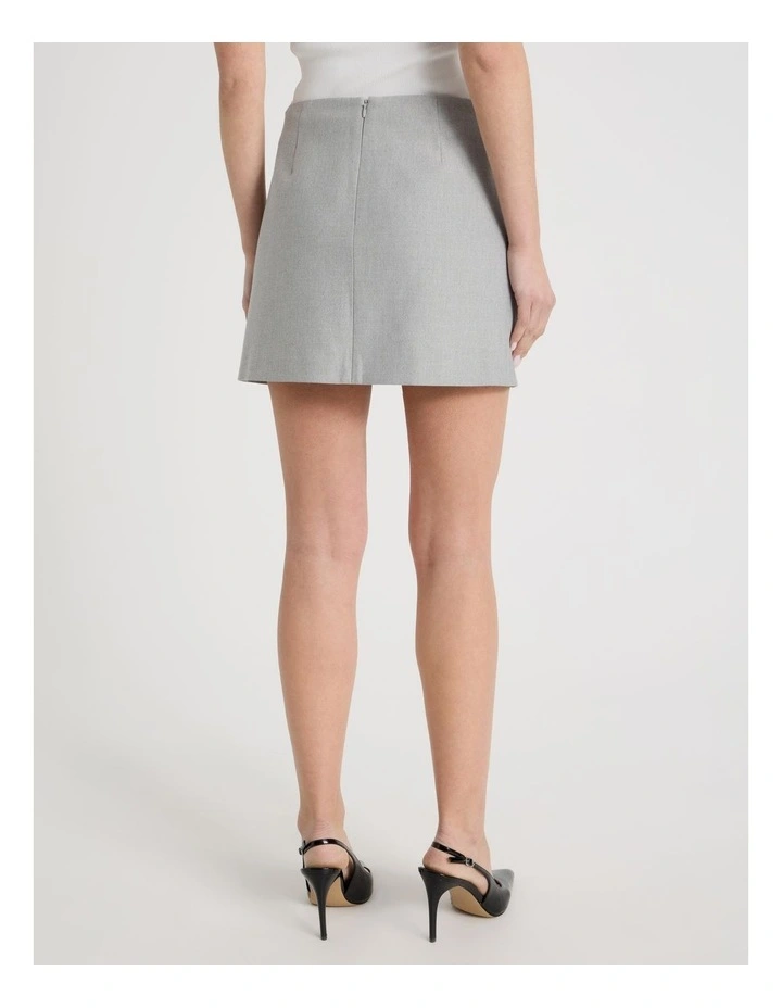Spliced Mini Skirt in Grey image 5