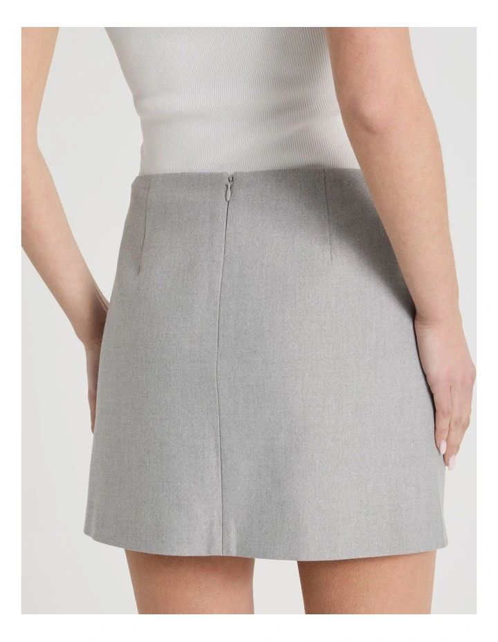 Spliced Mini Skirt in Grey image 6