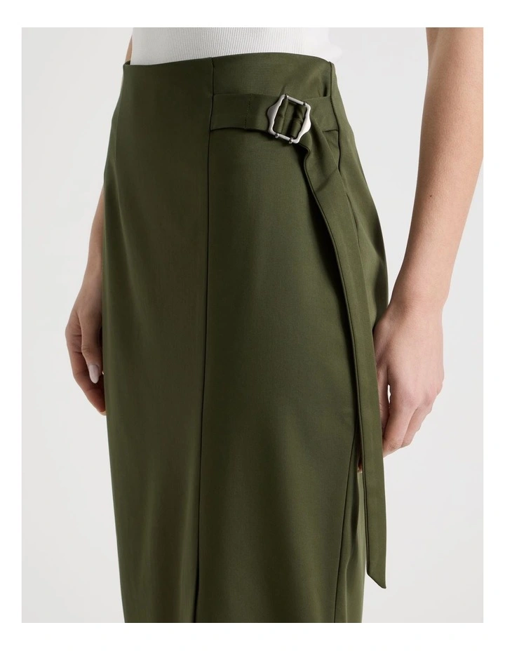 D-Ring Column Skirt in Khaki image 4