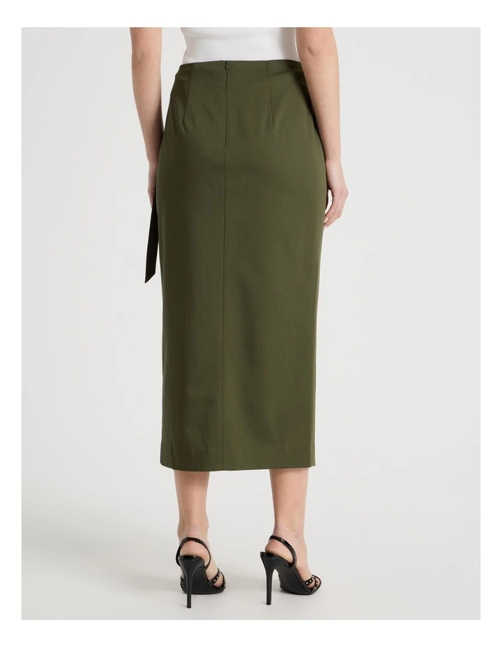 D-Ring Column Skirt in Khaki image 5
