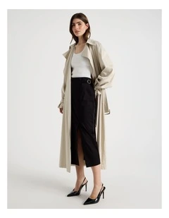 D-Ring Column Skirt in Black
