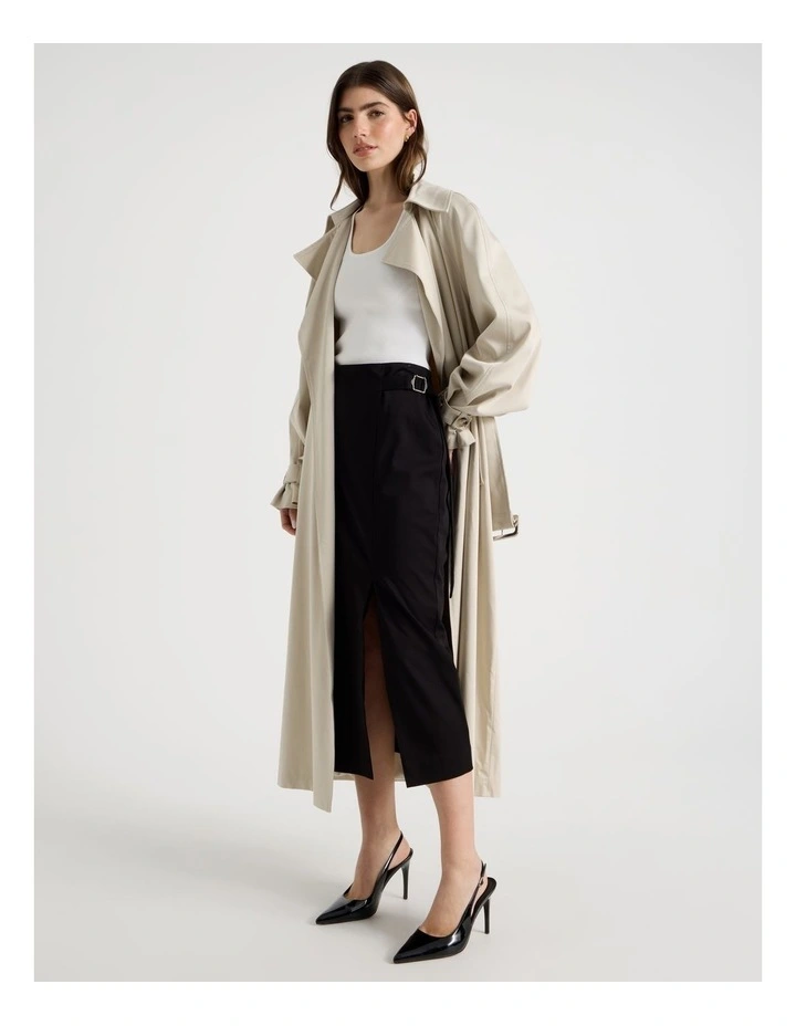 D-Ring Column Skirt in Black image 1