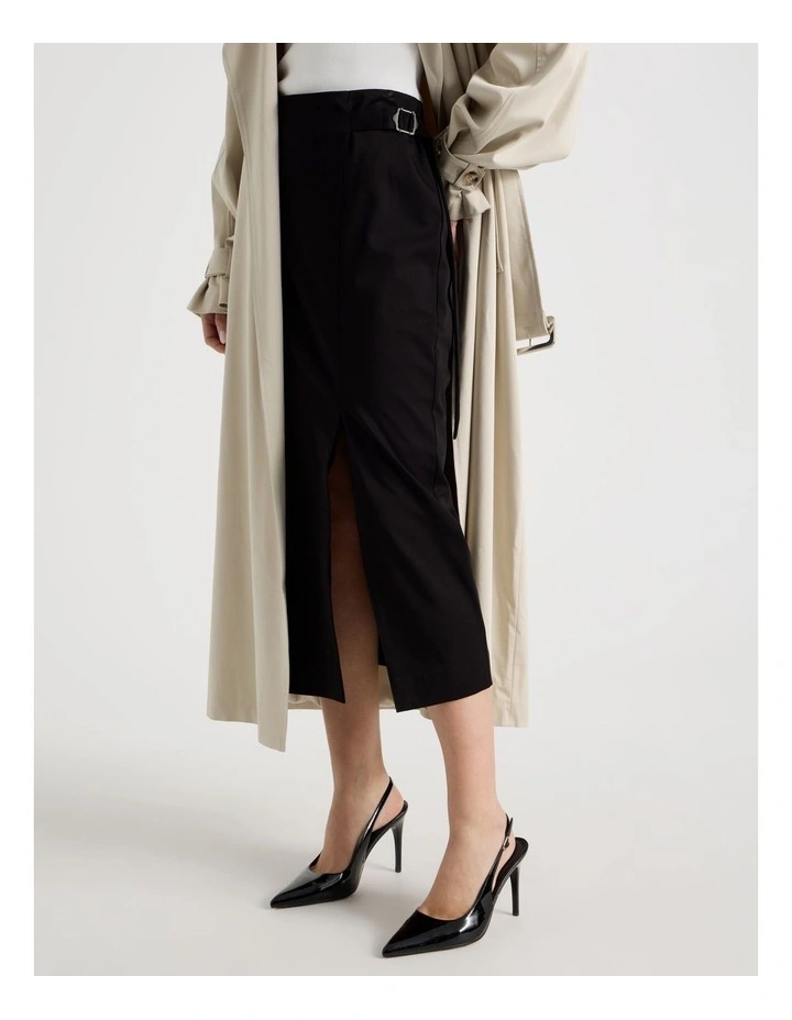 D-Ring Column Skirt in Black image 2