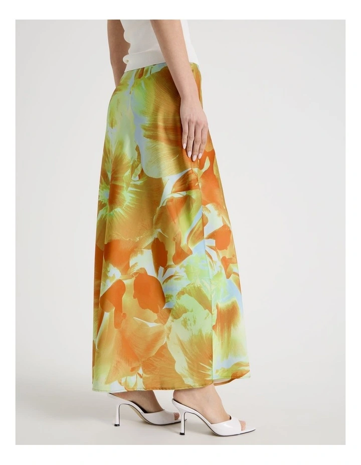 Satin Slip Skirt in Yellow image 6