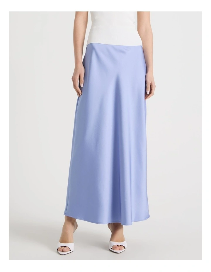 Satin Maxi Slip Skirt in Lavender image 4