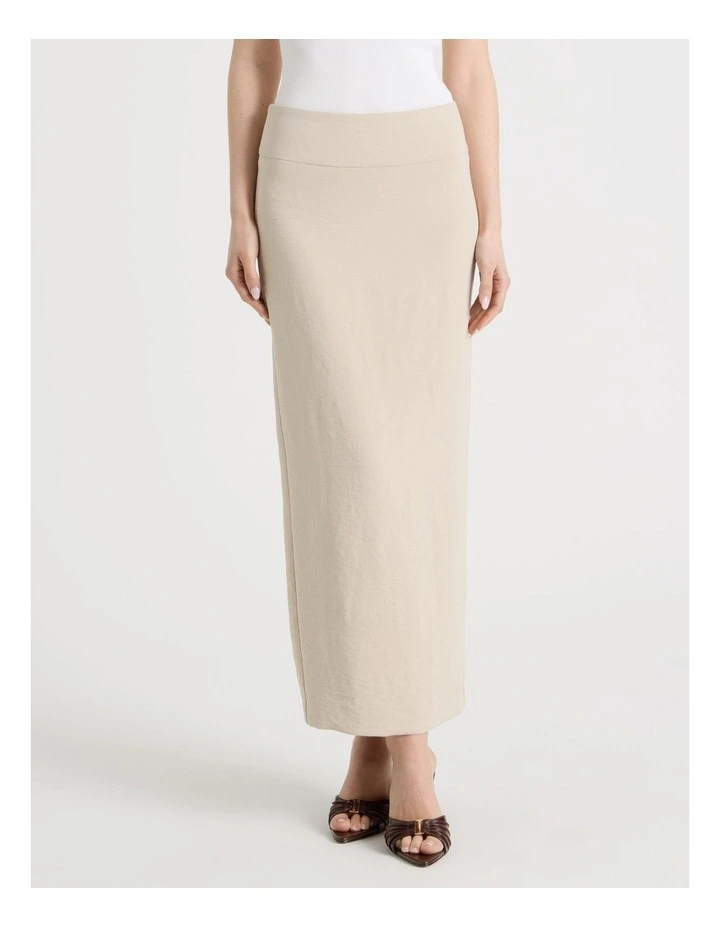 Knee Length Column Skirt in Mink image 4