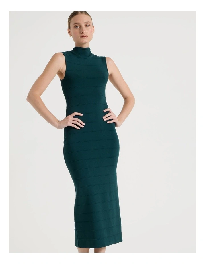 Bandage Knit Midi Dress in Atlantic image 3