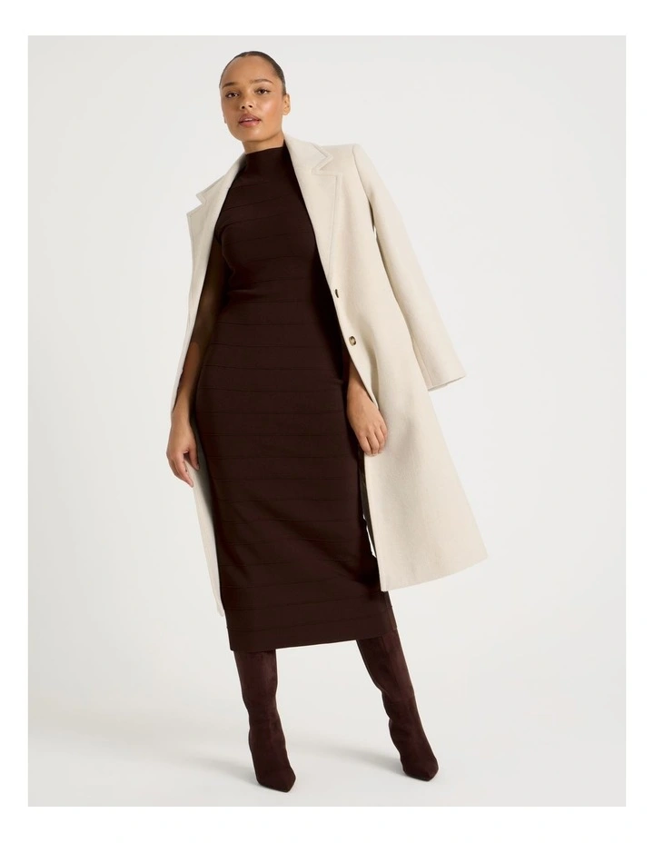 Bandage Knit Midi Dress in Chocolate image 2