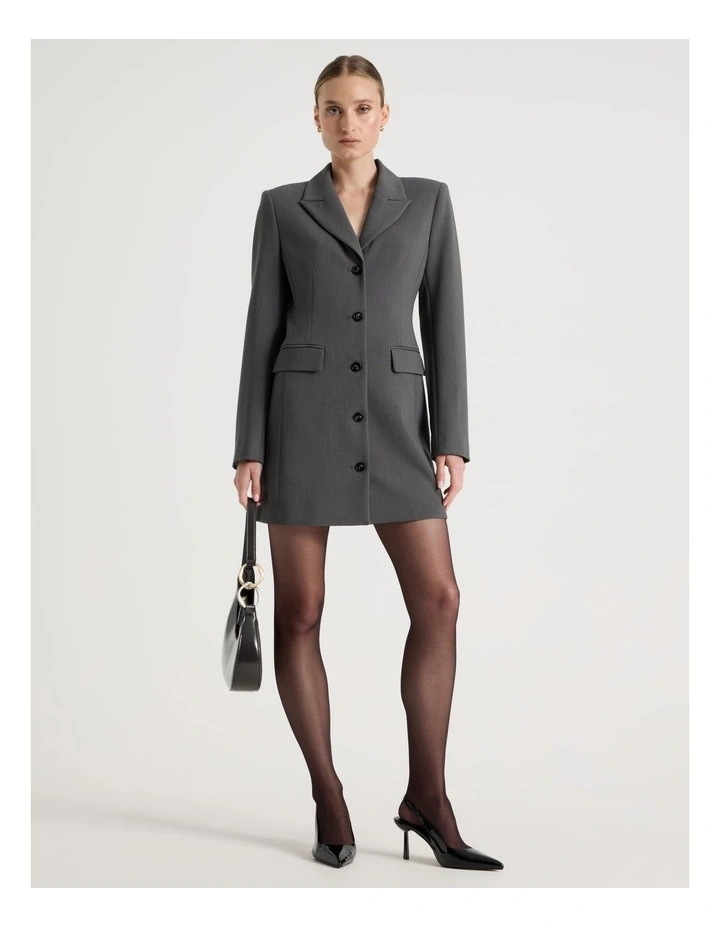 Hourglass Blazer Dress in Charcoal image 1