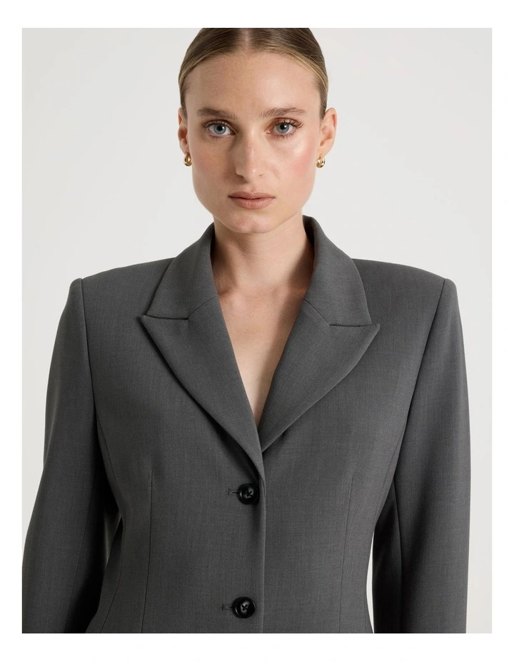 Hourglass Blazer Dress in Charcoal image 3