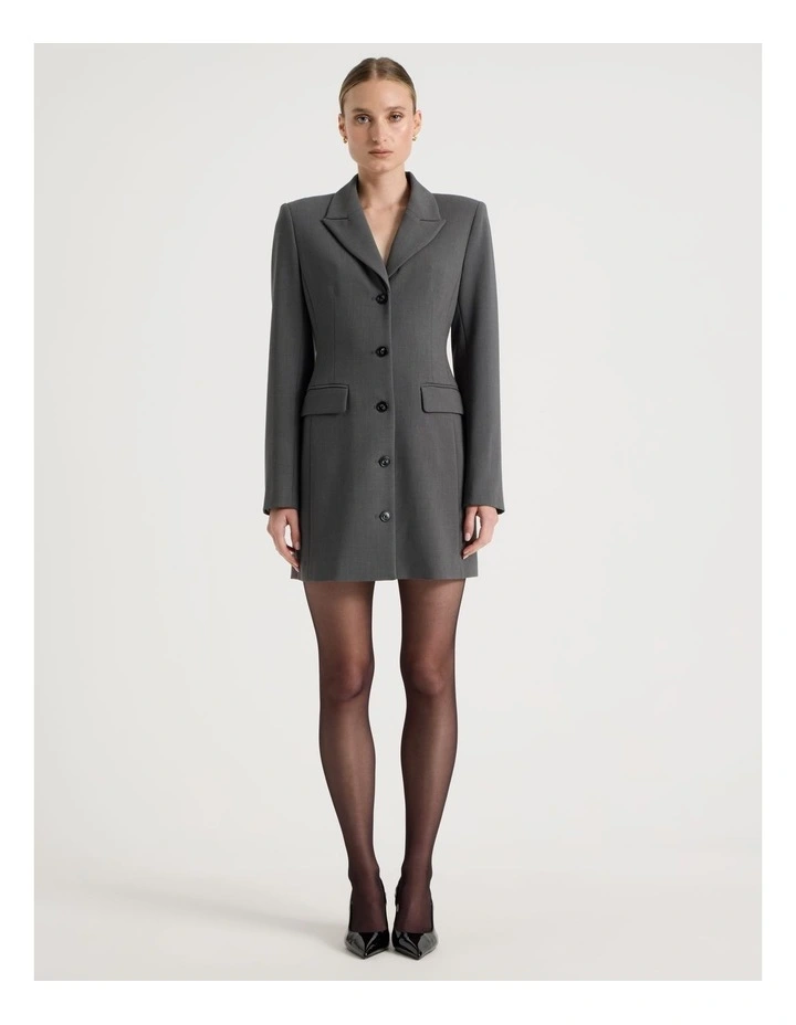 Hourglass Blazer Dress in Charcoal image 5