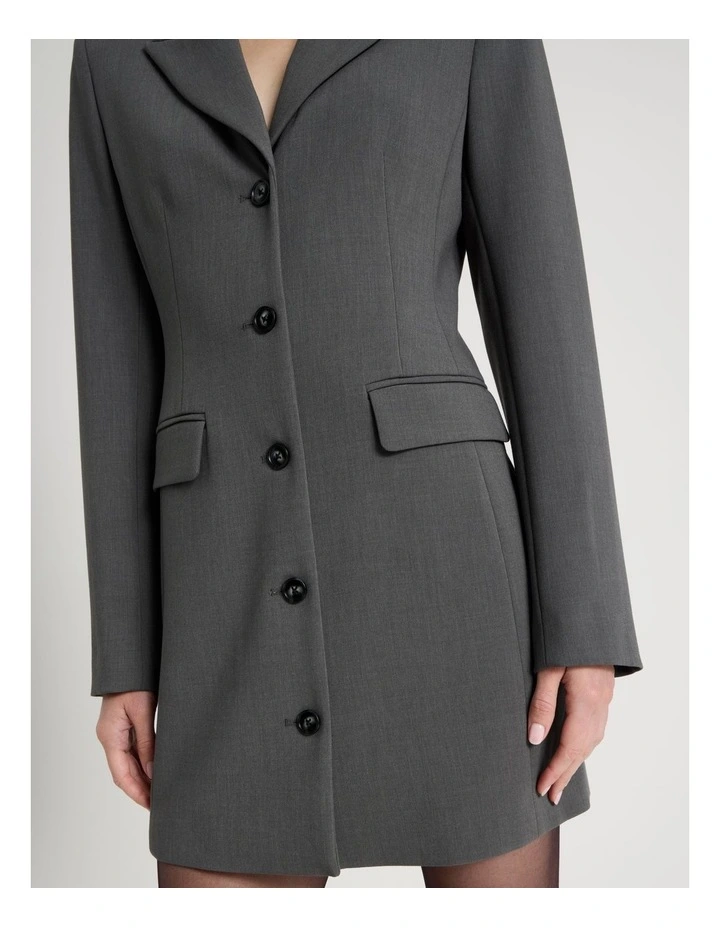 Hourglass Blazer Dress in Charcoal image 7