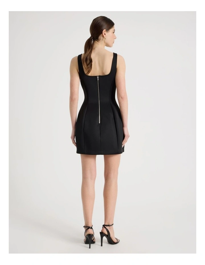Hourglass Mini Dress in Black image 6