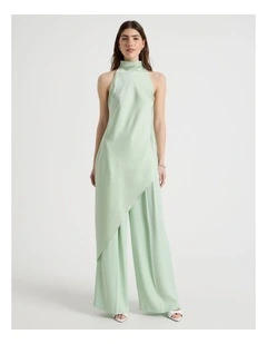 Mock Neck Asymmetrical Tunic Top in Mint