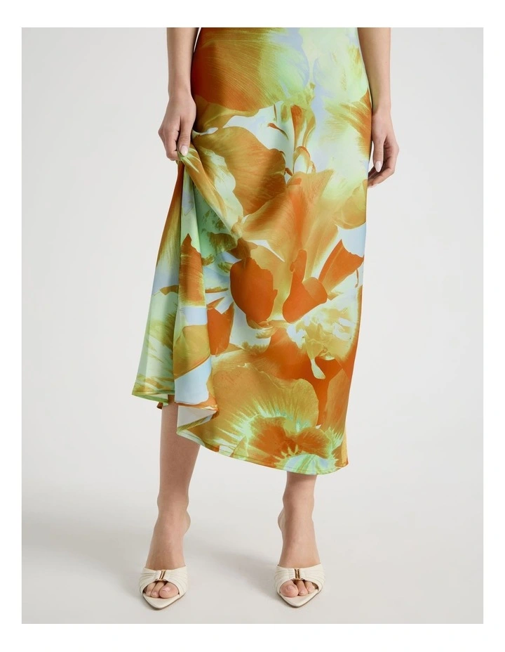 Satin Halter Neck Maxi Dress in Yellow image 7
