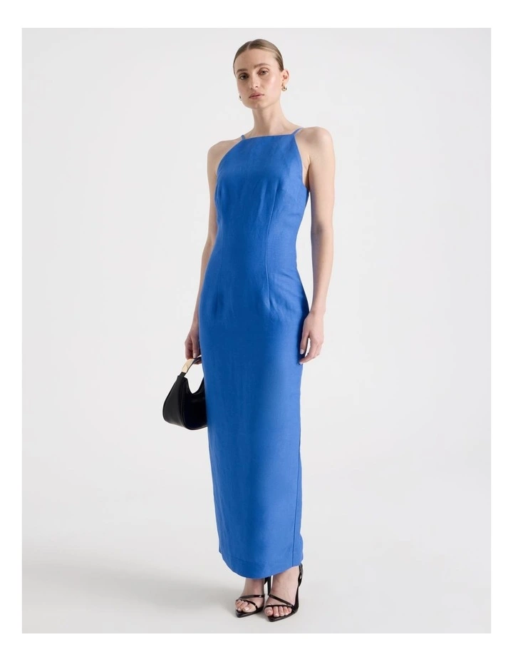 Square Neck Midi Dress in Cobalt image 4
