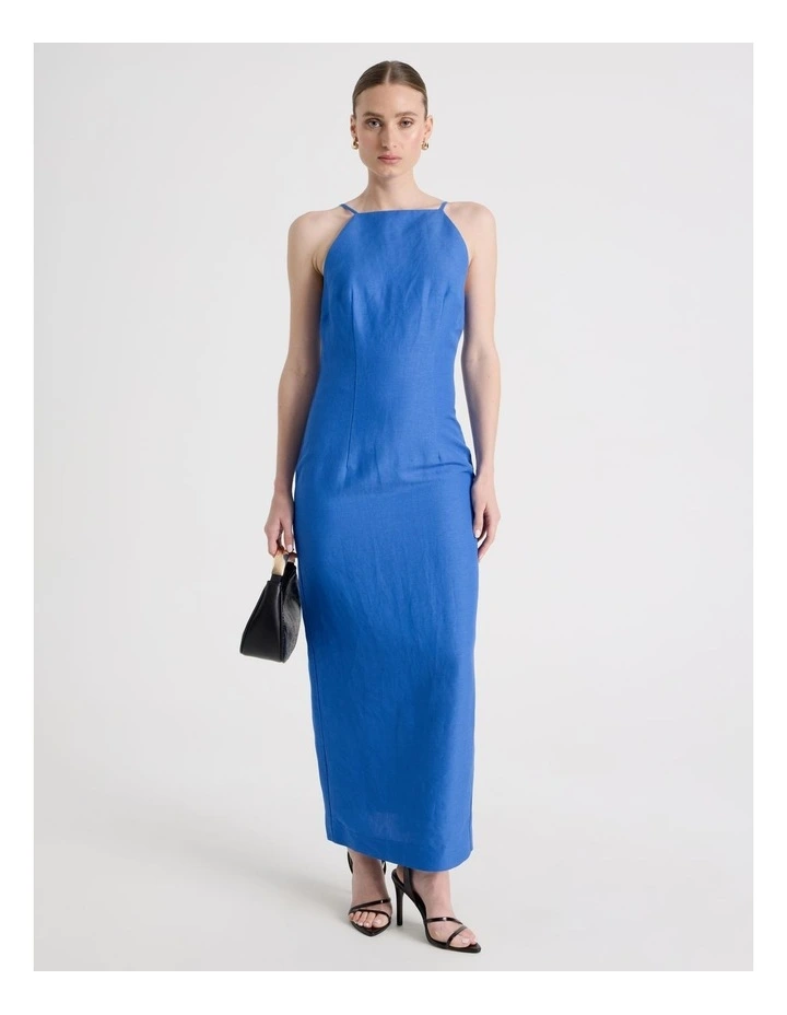 Square Neck Midi Dress in Cobalt image 5