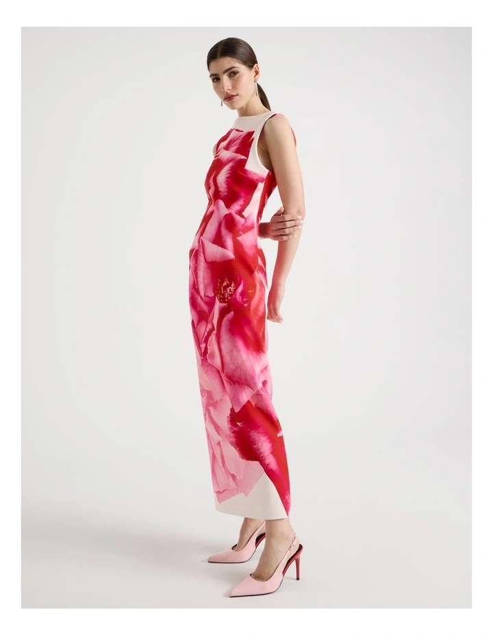 Maxi Dress With Cutout Back in Rose image 1