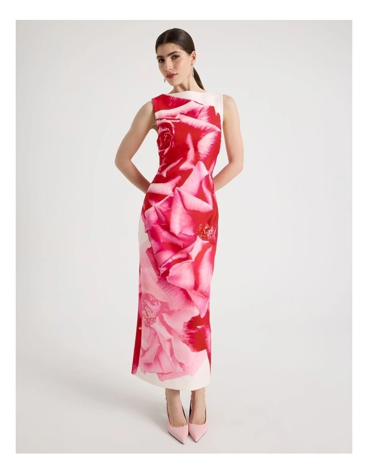 Maxi Dress With Cutout Back in Rose image 2