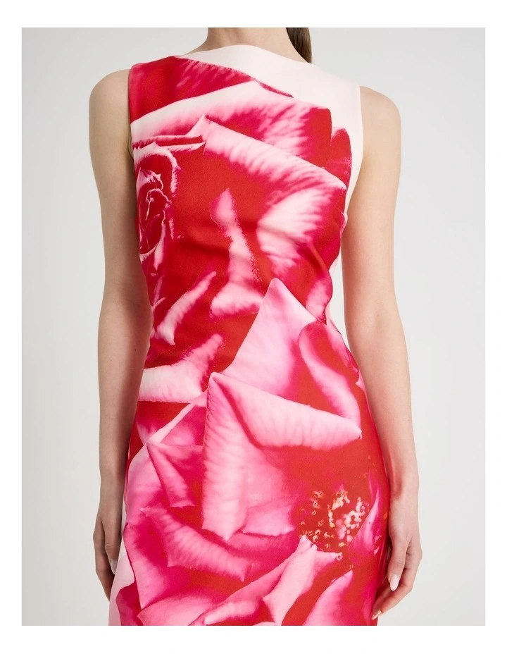 Maxi Dress With Cutout Back in Rose image 3