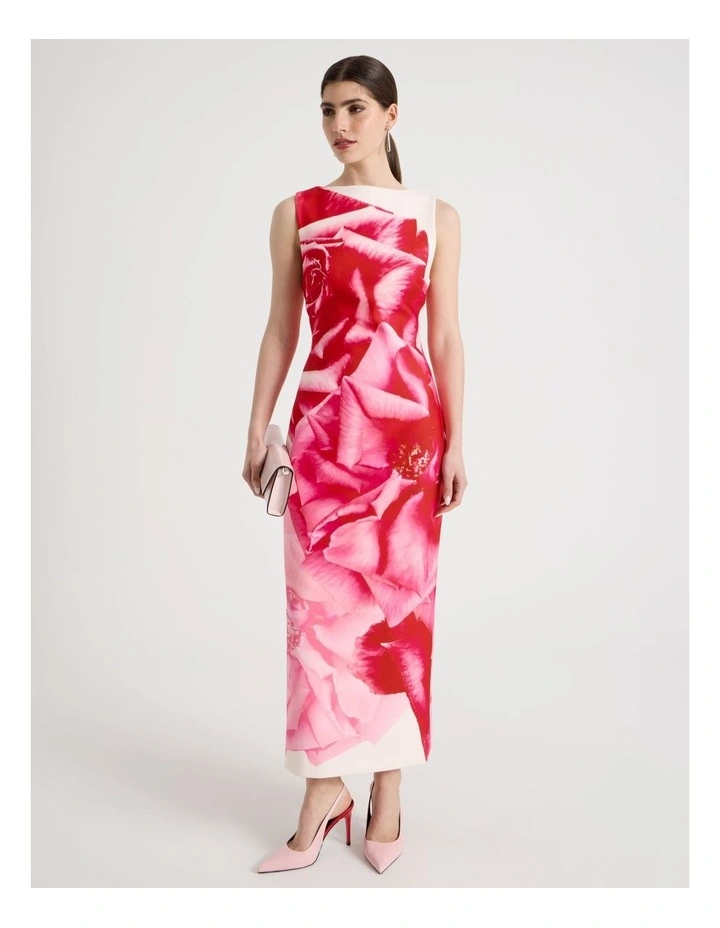 Maxi Dress With Cutout Back in Rose image 5