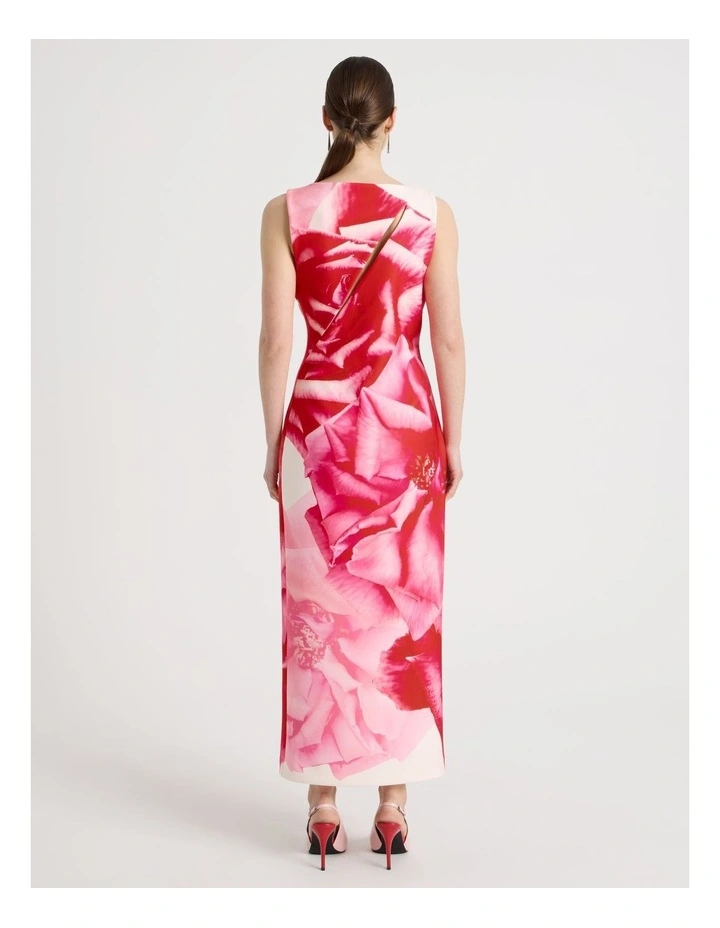 Maxi Dress With Cutout Back in Rose image 6