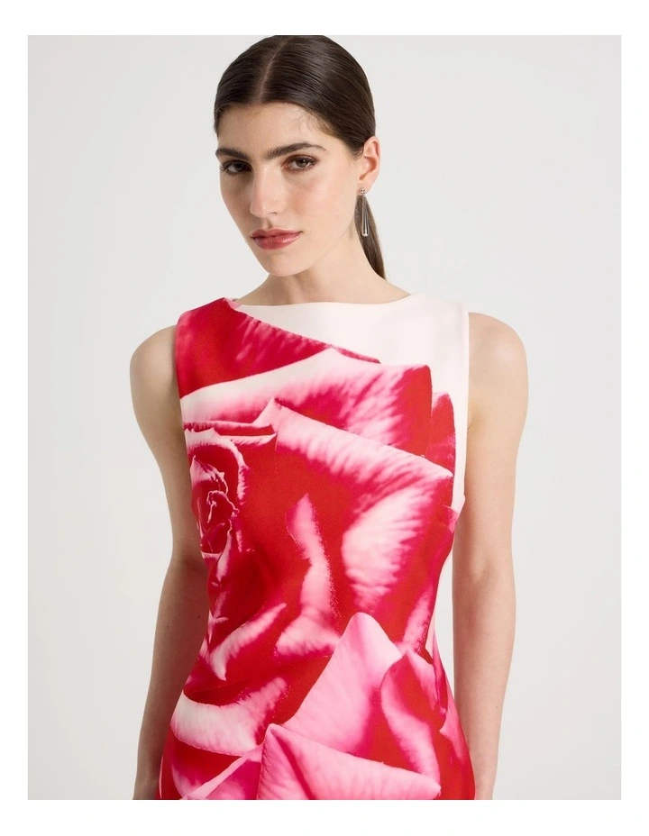 Maxi Dress With Cutout Back in Rose image 7
