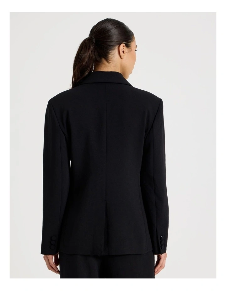 Petite Single Breasted Blazer in Black image 6