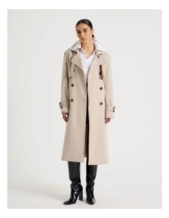 Petite Trench Coat in Stone